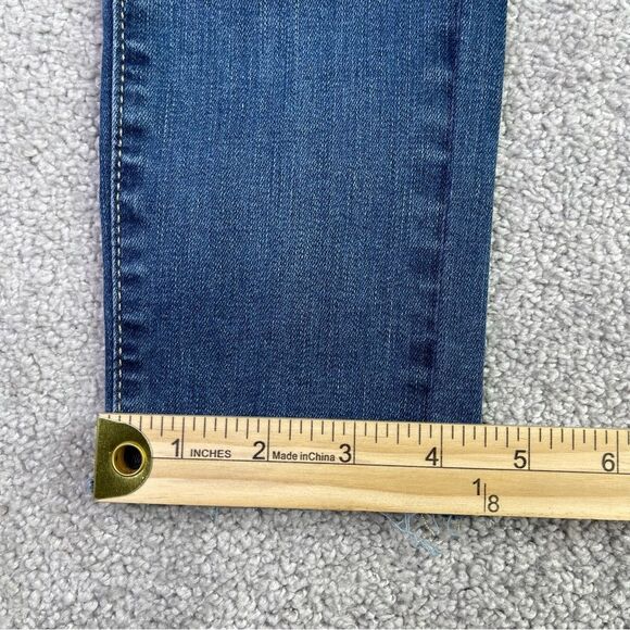 Gap Favorite Jegging Women's 25 Blue Skinny Mid-Rise Dark Distressed Jeans - Picture 12 of 13